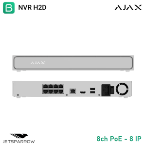 AJAX NVR РЕКОРДЕРИ AJAX NVR H2D8PAC (8ch) 140913.122.WH1 (цвят: бял)