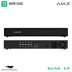 AJAX NVR РЕКОРДЕРИ AJAX NVR H2D8PAC (8ch) 140912.122.BL1 (цвят: черен)